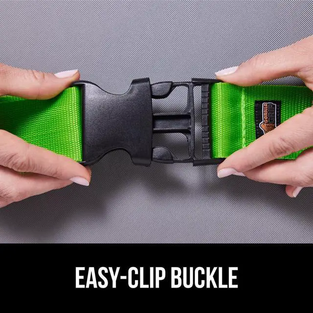 Alt view image 7 of 7 - Heavy Duty Adjustable Luggage Straps for Suitcases, Easy to Identify Travel Belt Connector Holds Suitcase Together, Extends Life of Bag, Strap Connects Two Bags, Accessories 2 Pack Green