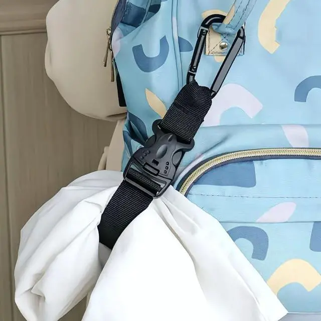 Alt view image 6 of 7 - 2 Pack Add a Bag Luggage Straps - Adjustable Suitcase Belts Travel Accessories - Jacket Gripper Arm Saver Easy to Carry Your Extra Bags (Black,Four Hooks)