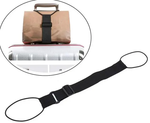 Alt view image 2 of 7 - 2 Pack Luggage Straps for Add a Bag Bungees Lightweight Easy Elastic Wrap Belts for Attaching Extra Bags Purse to Suitcase Handle Handbag Backpack Spinner Carryon Travel Airport