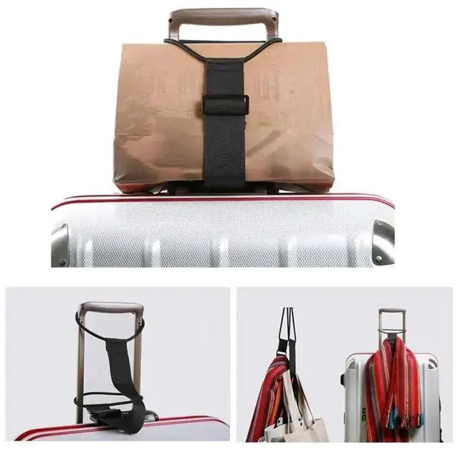 Alt view image 4 of 7 - 2 Pack Luggage Straps for Add a Bag Bungees Lightweight Easy Elastic Wrap Belts for Attaching Extra Bags Purse to Suitcase Handle Handbag Backpack Spinner Carryon Travel Airport