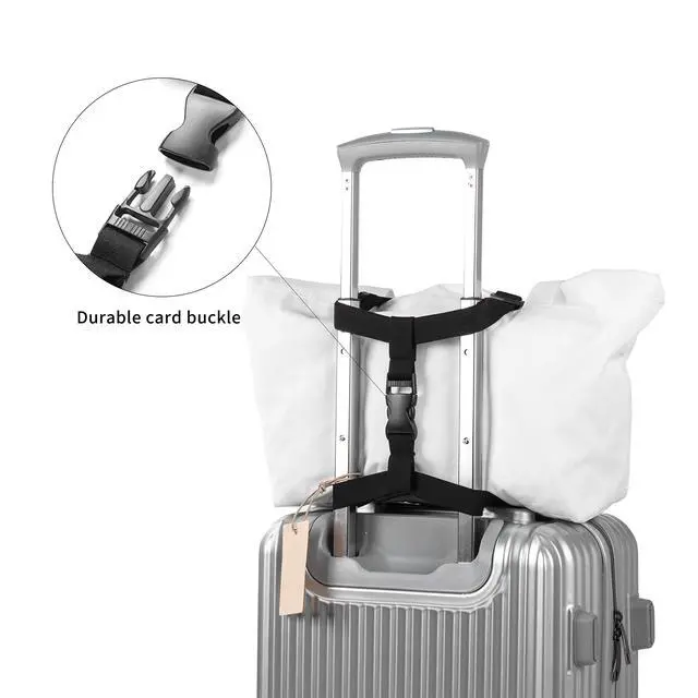 Alt view image 5 of 6 - add a Bag Luggage Strap for suitcasesLuggage Bungee StrapAdjustable Belt Bag Bungees with Buckles (Gold)