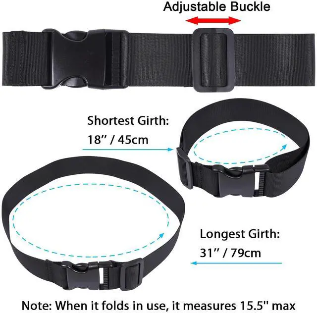 Alt view image 3 of 7 - 2 Pcs Add a Bag Luggage Strap, Heavy Duty Adjustable Suitcase Belt Travel Attachment Travel Accessories for Connecting Your Luggage Together - Black, 31 Inch
