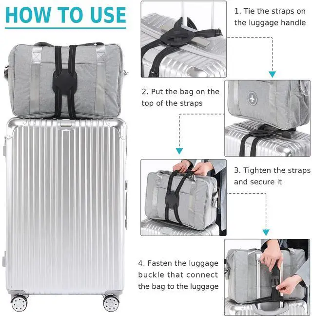 Alt view image 6 of 7 - Luggage Straps Bag Bungee for Suitcase Add a Bag TSA Approved