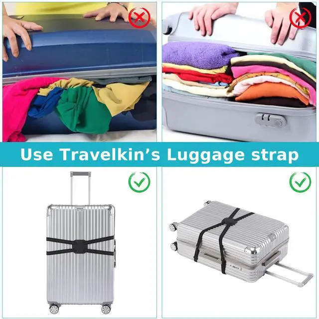 Alt view image 7 of 7 - Luggage Straps Bag Bungee for Suitcase Add a Bag TSA Approved