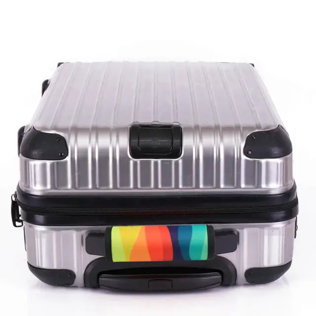 Alt view image 7 of 7 - 5 Pack Neoprene Luggage Handle Wraps for Suitcase Travel Luggage Tags/Identifiers/Marker/Grips Travel Accessories for Airplane(Multi-Color)