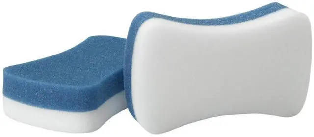 Alt view image 2 of 2 - 3M Whiteboard Eraser for Whiteboards, 2-Pack, White/Blue (581-WBE), Rectangular foam Eraser