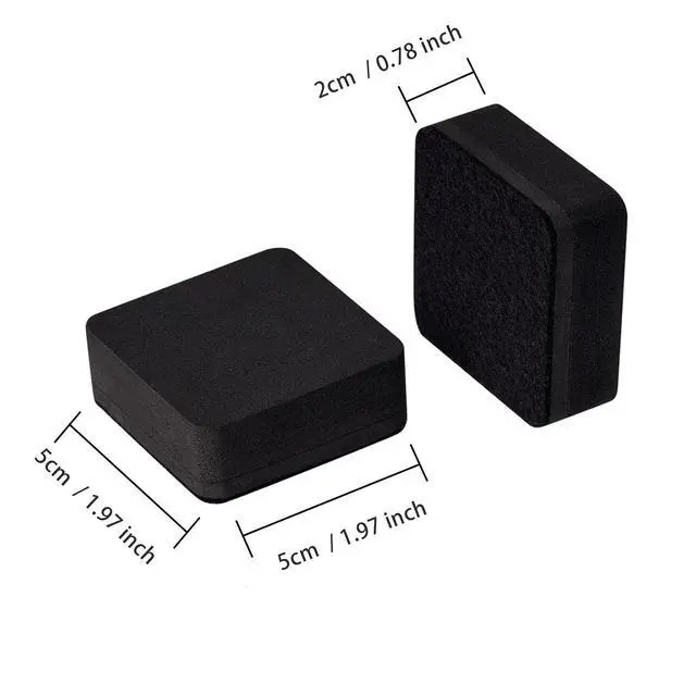 Alt view image 2 of 7 - Favourde 48 Pack Magnetic Whiteboard Dry Erase Erasers Chalkboard Cleansers for Classroom, Home and Office (Black)