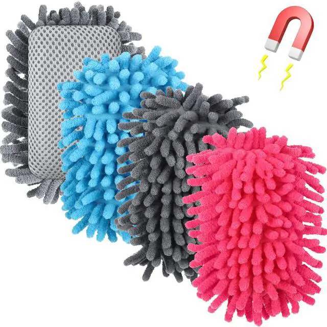 Main image of 4 Pieces Dry Erase Erasers Magnetic Whiteboard Eraser Washable Microfiber Shag for Home and Office Use