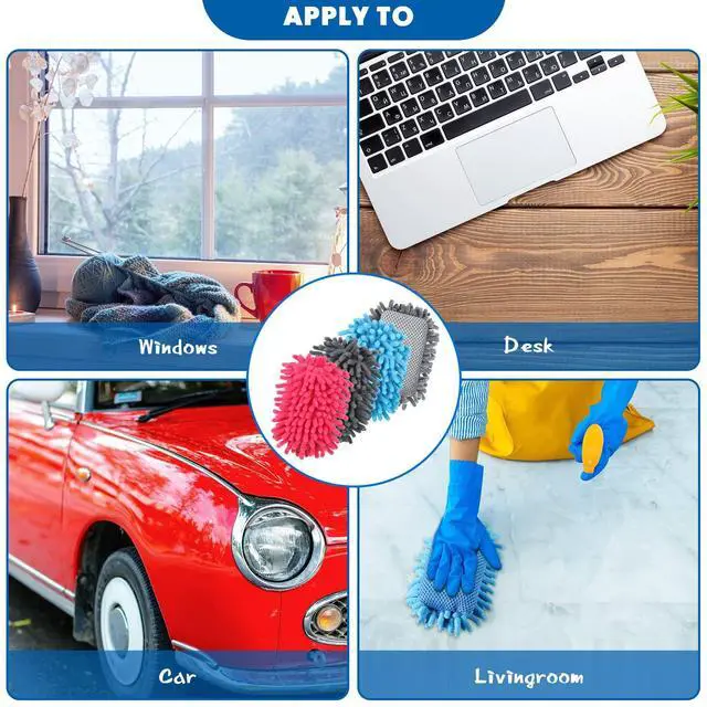 Alt view image 7 of 7 - 4 Pieces Dry Erase Erasers Magnetic Whiteboard Eraser Washable Microfiber Shag for Home and Office Use