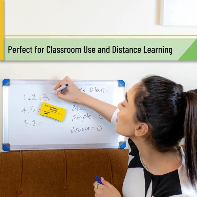 Alt view image 6 of 7 - Magnetic Dry Erase Erasers, 4" x 2", 8 Pack, Assorted Colors