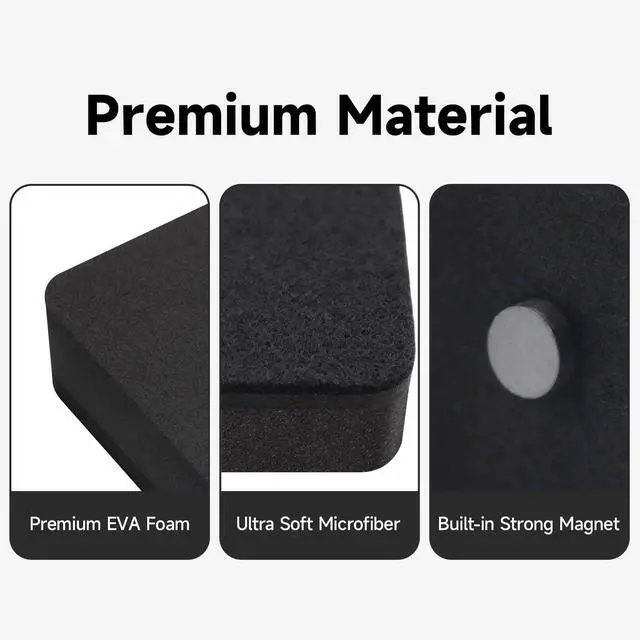 Alt view image 3 of 7 - Dry Erase Erasers, 24 Pack Magnetic Whiteboard Erasers for Kids and Students, Mini Dry Erase Board Erasers for Classroom Home, and Office, Black