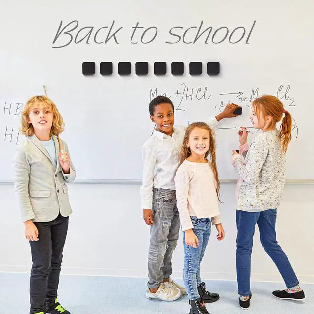Alt view image 6 of 6 - Dry Erase Erasers, 24 Pack Magnetic Whiteboard Dry Eraser Chalkboard Cleansers for Classroom, Home and Office (Black 2 x 2 Inch