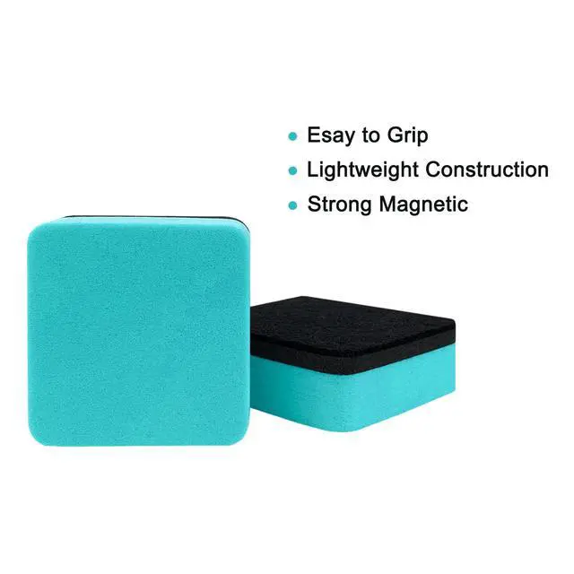 Alt view image 4 of 6 - 40 Pack Dry Erase Erasers, Mini Magnetic Whiteboard Eraser, Square Dry Erase Board Eraser, White Board Eraser Cleaner for Office Classroom Home, 2 x 2 Inches, Green