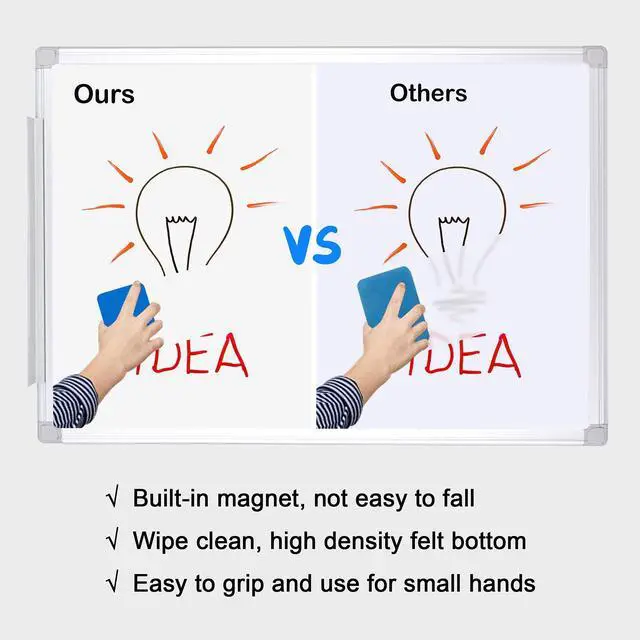 Alt view image 4 of 6 - Mini Dry Erase Erasers, 48 Pack Magnetic Whiteboard Dry Erasers Chalkboard Cleaner Wiper for Kids and Classroom Teacher Supplies, Home and Office (2 x 2 Inch) Blue