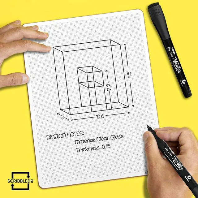 Alt view image 3 of 7 - Magnetic Dry Erase Markers Fine Tip Black Color Low Odor Whiteboard Markers with Eraser Cap Thin Skinny White Board Markers for Adults Students Teachers Kids Art Home & School (4 Pack)