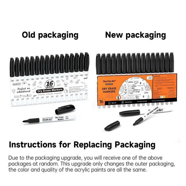 Alt view image 2 of 7 - Dry Erase Markers, 16 Pack Black Whiteboard Markers,Fine Tip Dry Erase Markers for Kids,Perfect for Writing on Whiteboards, Dry-Erase Boards,Mirrors,Calender,School Office Supplies