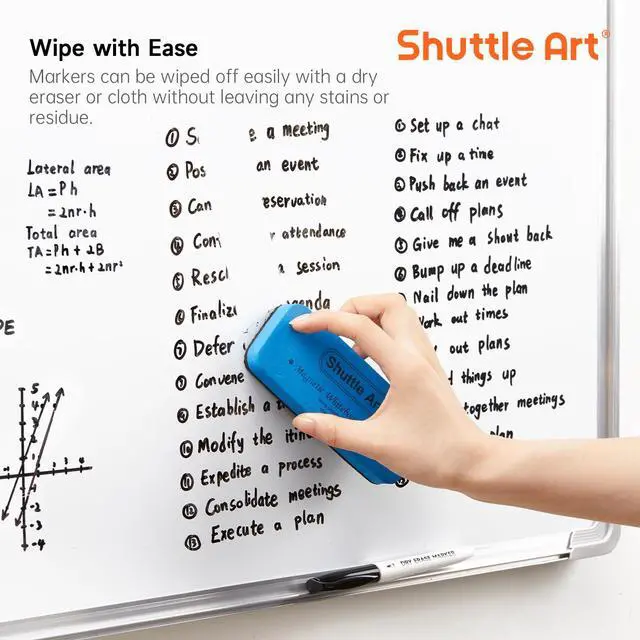 Alt view image 6 of 7 - Dry Erase Markers, 16 Pack Black Whiteboard Markers,Fine Tip Dry Erase Markers for Kids,Perfect for Writing on Whiteboards, Dry-Erase Boards,Mirrors,Calender,School Office Supplies