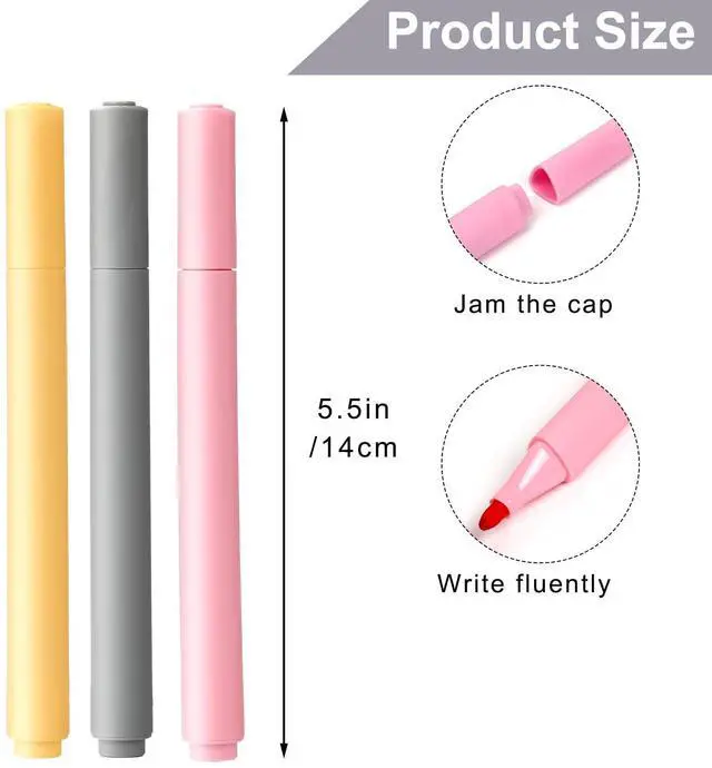 Alt view image 2 of 7 - Dry Erase Markers, Cute Aesthetic Marker with 8 Colors, Erasable Low-odor Children's Whiteboard Pen, Marker Pens for Home Office and Classroom (8)