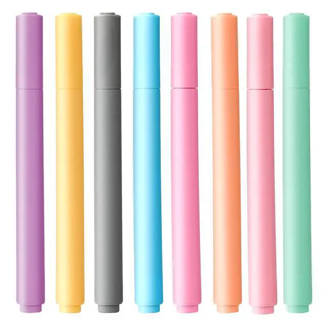 Alt view image 3 of 7 - Dry Erase Markers, Cute Aesthetic Marker with 8 Colors, Erasable Low-odor Children's Whiteboard Pen, Marker Pens for Home Office and Classroom (8)