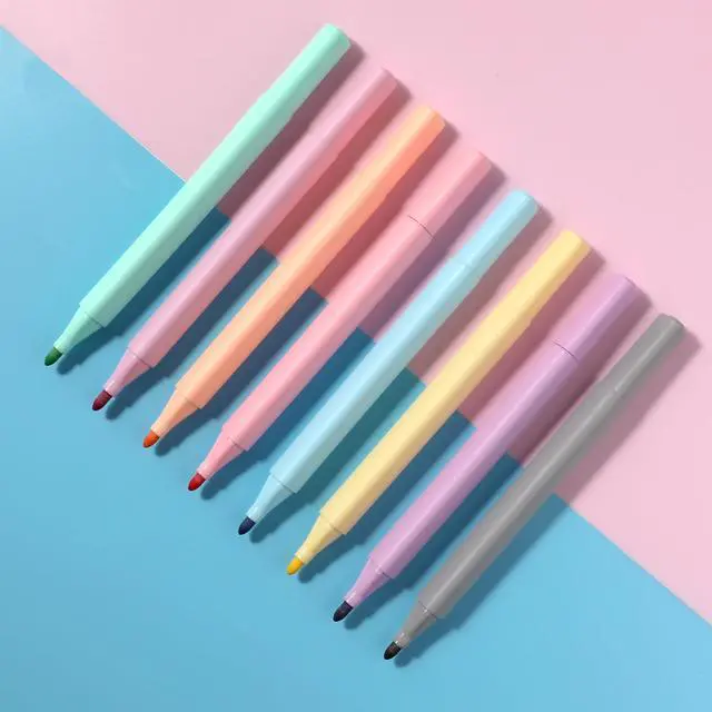 Alt view image 4 of 7 - Dry Erase Markers, Cute Aesthetic Marker with 8 Colors, Erasable Low-odor Children's Whiteboard Pen, Marker Pens for Home Office and Classroom (8)