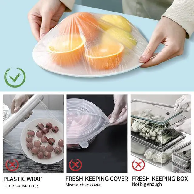 Alt view image 7 of 7 - 300pcs Bowl Covers Bread Proofing - Plastic Wrap for Food Sourdough Bread Baking Rising Elastic Reusable Plate Covers Outdoor Food Fresh Keeping Bags Shower Cap Hair Deep Conditioning