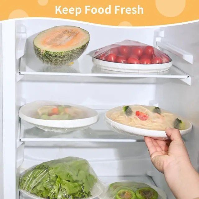 Alt view image 5 of 7 - 200 Bowl Covers for Bread Proofing,Elastic Large Plastic Wrap for Food | Stretch Food Covers,Keep Food Fresh,Reusable Shower Caps for Sourdough Bread,Baking Essential Supplies,Fits bowls up to 11"