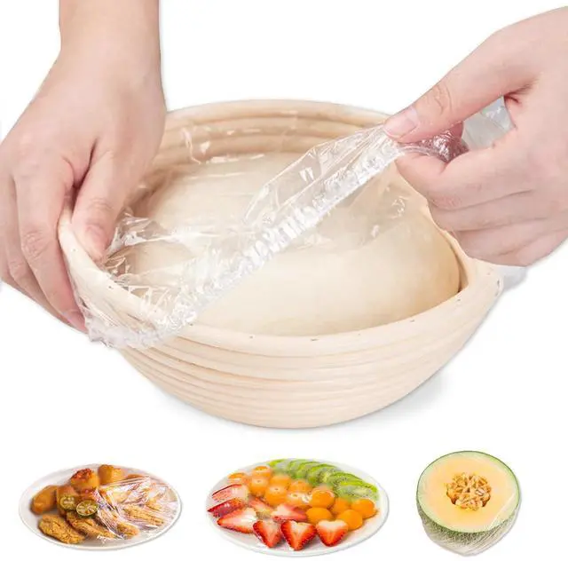 Main image of 200 PCS Bowl Covers, Plastic Food Bowl Covers for Bread Proofing, Outside, Disposable Shower Caps for Sourdough Bread