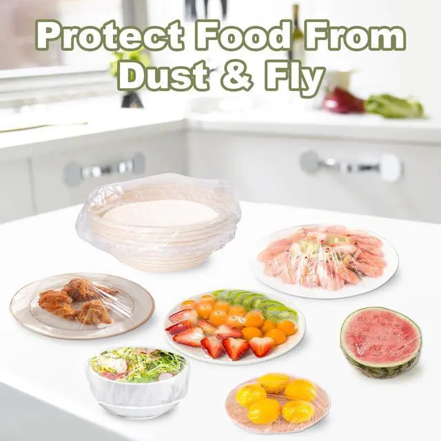Alt view image 5 of 6 - 200 PCS Bowl Covers, Plastic Food Bowl Covers for Bread Proofing, Outside, Disposable Shower Caps for Sourdough Bread