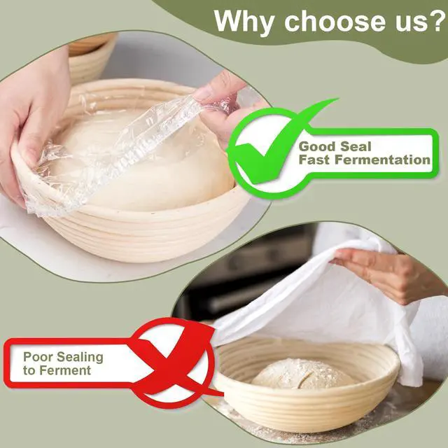 Alt view image 4 of 6 - 200 PCS Bowl Covers, Plastic Food Bowl Covers for Bread Proofing, Outside, Disposable Shower Caps for Sourdough Bread