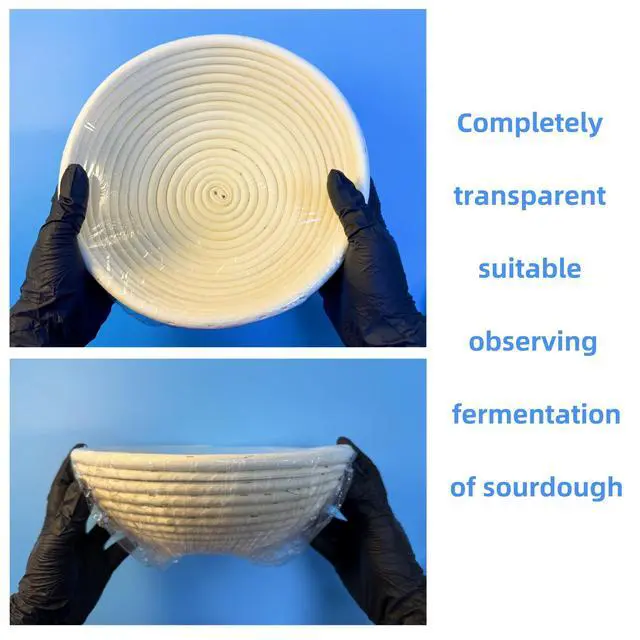Alt view image 4 of 7 - 100 Bowl Covers Bread Proofing Large Shower Cap Plastic Wrap for Food Sourdough Bread Baking Supplies Rising Elastic Reusable Sourdough Tools Banneton covers Outdoor Fresh Keeping Bags