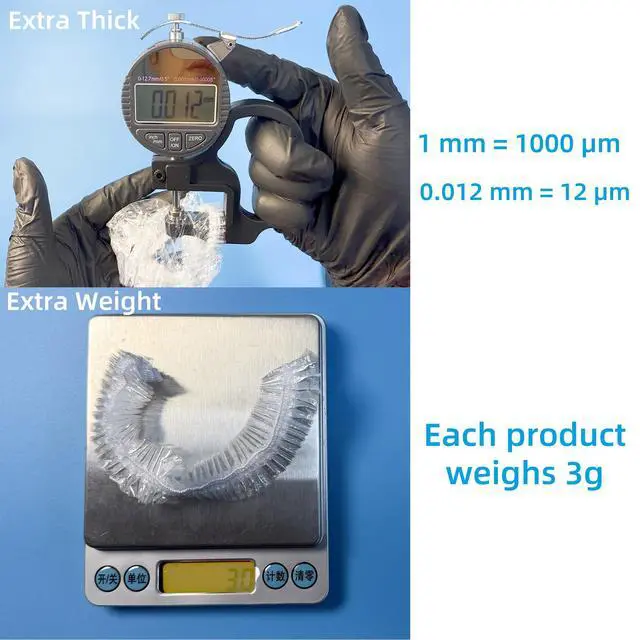 Alt view image 5 of 7 - 100 Bowl Covers Bread Proofing Large Shower Cap Plastic Wrap for Food Sourdough Bread Baking Supplies Rising Elastic Reusable Sourdough Tools Banneton covers Outdoor Fresh Keeping Bags