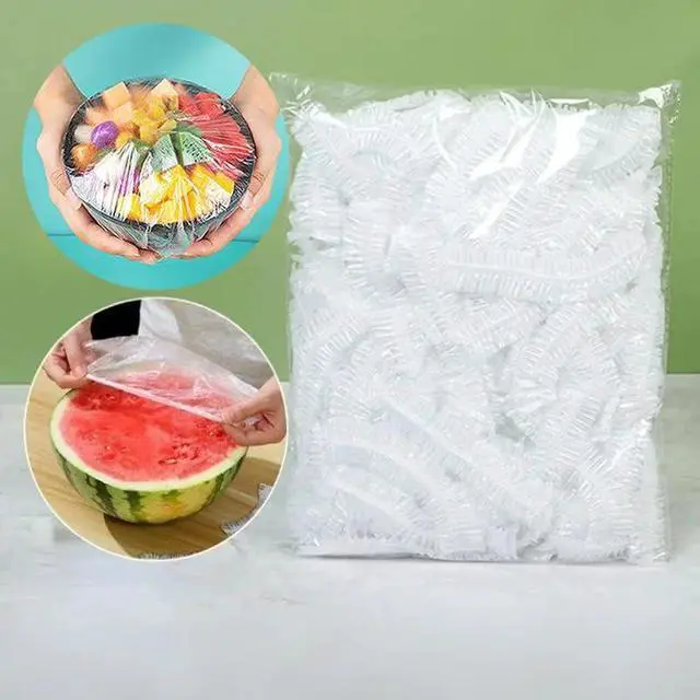 Alt view image 4 of 7 - 300PCS Elastic Food Covers Fresh Keeping Bags Disposable Stretchable Bowl Covers Universal Kitchen Wrap Seal Bags for Food Storage Bread Proofing and Outdoor Picnics, Adjustable Household Plastic Wrap