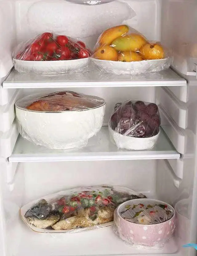 Alt view image 7 of 7 - 300PCS Elastic Food Covers Fresh Keeping Bags Disposable Stretchable Bowl Covers Universal Kitchen Wrap Seal Bags for Food Storage Bread Proofing and Outdoor Picnics, Adjustable Household Plastic Wrap