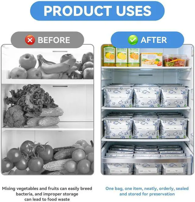 Alt view image 4 of 7 - 30Pcs Disposable Aluminum Foil Storage Bags, Stand-Up Zipper Pouches with Leakproof Seal for Meat, Veggies, Snacks, and Freezer Storage