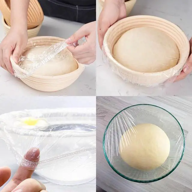 Alt view image 2 of 7 - 300 Pcs Reusable Elastic Food Covers Stretchable Bowl & Plate Covers for Bread Proofing Food Storage Picnics. BPA Free, Dishwasher Safe, Universal Fit Clear Adjustable Bread Fermentation Basket Cover