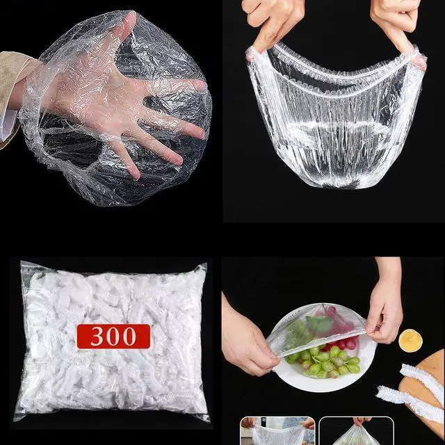 Alt view image 3 of 7 - 300 Pcs Reusable Elastic Food Covers Stretchable Bowl & Plate Covers for Bread Proofing Food Storage Picnics. BPA Free, Dishwasher Safe, Universal Fit Clear Adjustable Bread Fermentation Basket Cover