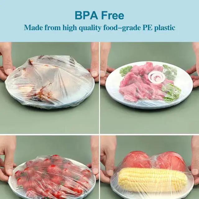 Alt view image 5 of 5 - Reusable Elastic Bowl Covers, Plastic Food Covers with Elastic Edges,Airtight Stretchable Bowl Lids for Refrigerator Storage,Leftovers & Meal Prep,BPA Free,Assorted Sizes