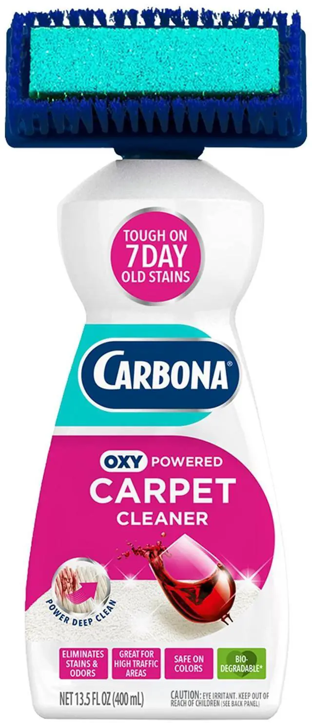 Main image of 2-in-1 Oxy-Powered Carpet Cleaner (13.5 Fl Oz), Spot Cleaner with Dual Sponge & Bristle Applicator for Targeted Cleaning, Fast Formula
