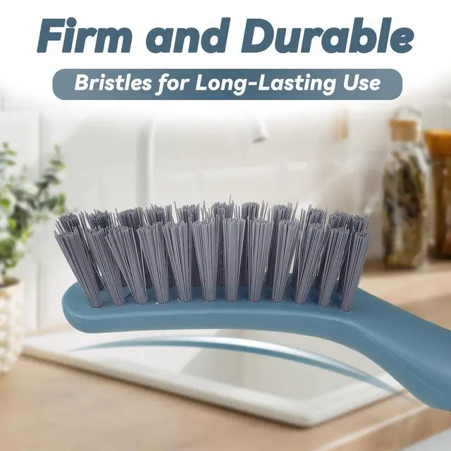 Alt view image 3 of 7 - 2 Packs Small Brushes for Cleaning, Stiff Bristle Grout Scrub Brushes for Kitchen, Bathroom, and Tile Floors, Ideal for Gaps, Crevices, and Window Tracks