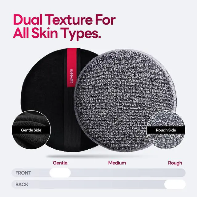 Alt view image 3 of 7 - Exfoliating Body Scrubber, Bath and Body Scrub Buffer, Body Exfoliator for Remove Dead Skin, Gentle and Rough Lightweight Sponge for Shower (2 Pack)
