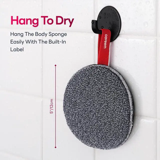 Alt view image 7 of 7 - Exfoliating Body Scrubber, Bath and Body Scrub Buffer, Body Exfoliator for Remove Dead Skin, Gentle and Rough Lightweight Sponge for Shower (2 Pack)