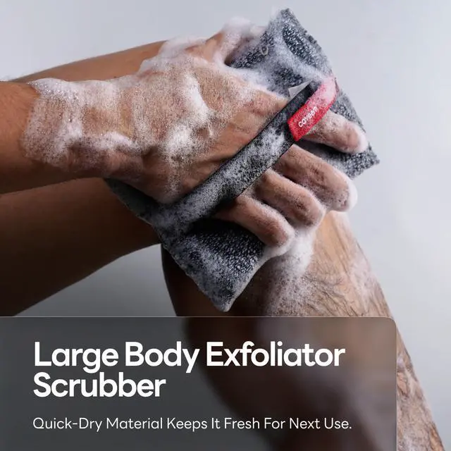 Alt view image 4 of 7 - Exfoliating Body Scrubber, Rough Exfoliation Body Exfoliator Sponge for Remove Dead Skin, Body Exfoliating Sponges, Bath and Body Exfoliate Buffer, Mens and Womens Sponge for Shower (2 Pack)