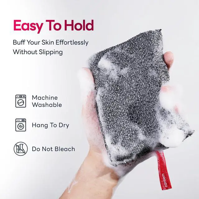 Alt view image 6 of 7 - Exfoliating Body Scrubber, Rough Exfoliation Body Exfoliator Sponge for Remove Dead Skin, Body Exfoliating Sponges, Bath and Body Exfoliate Buffer, Mens and Womens Sponge for Shower (2 Pack)