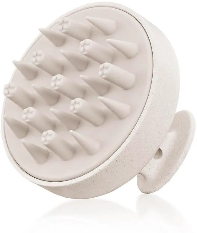 Main image of Hair Scalp Massager for Hair Growth, Shampoo Brush, Scalp Scrubber Exfoliator with Soft Silicone Bristles for Dandruff Removal to Relieve Stress, Wet Dry Use Updated Material, Beige