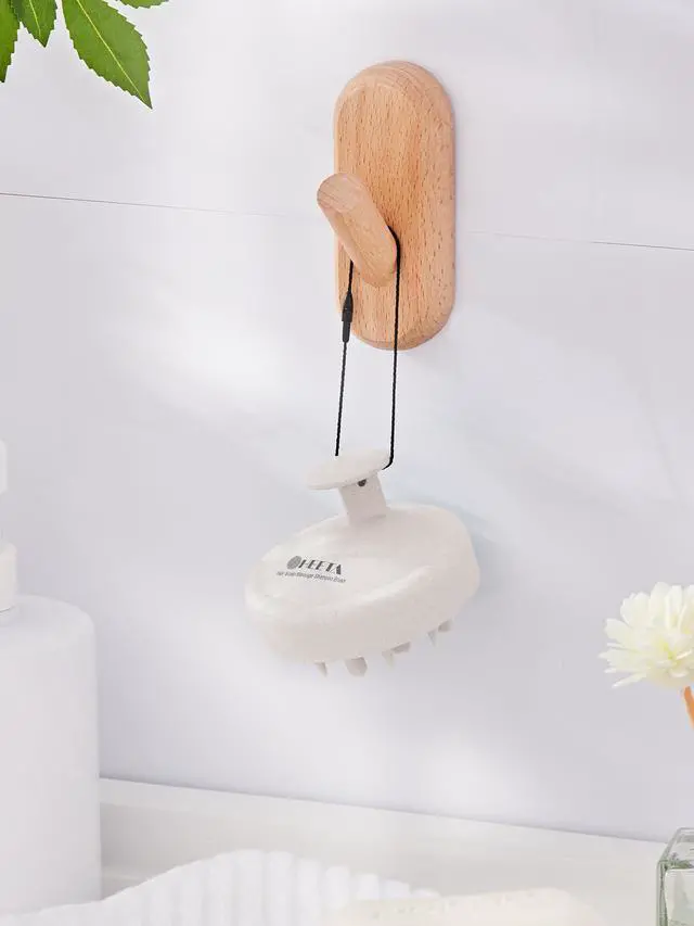 Alt view image 6 of 7 - Hair Scalp Massager for Hair Growth, Shampoo Brush, Scalp Scrubber Exfoliator with Soft Silicone Bristles for Dandruff Removal to Relieve Stress, Wet Dry Use Updated Material, Beige