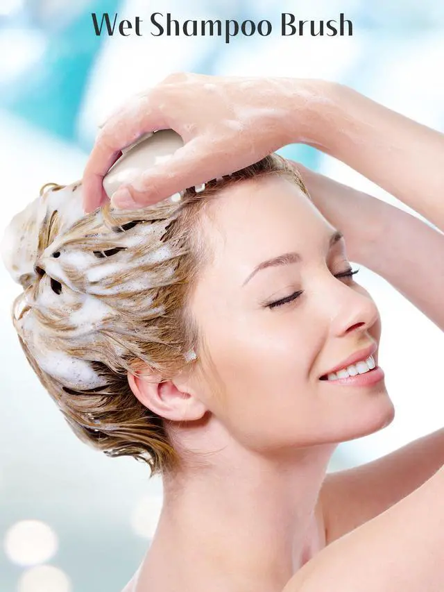 Alt view image 6 of 7 - Scalp Massager Hair Growth, Scalp Scrubber with Soft Bristles, Integrated Silicone Design, Scalp Exfoliator for Dandruff Removal & Relax Scalp, Shampoo Brush Fit Wet Dry Hair Use, Oatmeal