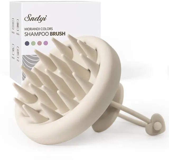 Main image of Silicone Scalp Massager Shampoo Brush, Hair Scrubber with Soft Silicone Bristles, Scalp Scrubber/Exfoliator for Dandruff Removal, Wet Dry Scalp Brush for Hair Growth & Scalp Care, Oatmeal
