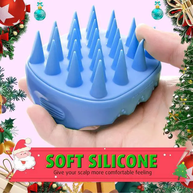 Alt view image 4 of 7 - 2-Pack Scalp Massager Shampoo Brush, Ultra Soft Silicone Scalp Scrubber Exfoliator Brush for Hair Growth & Dandruff Removal - 100% Fit All Hair Types