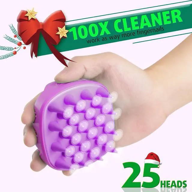 Alt view image 5 of 7 - 2-Pack Scalp Massager Shampoo Brush, Ultra Soft Silicone Scalp Scrubber Exfoliator Brush for Hair Growth & Dandruff Removal - 100% Fit All Hair Types