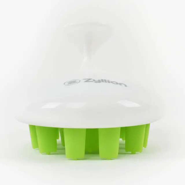 Alt view image 6 of 7 - Hair Shampoo Brush and Scalp Massager Care for Dandruff Removal, Scrubber, Hair Growth and Exfoliator with Flat and Pointed Soft Silicone Bristles for Women and Men - Green (ZMA-12-GR)